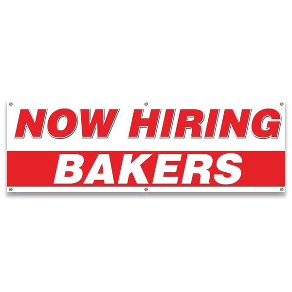 Signmission Now Hiring Bakers Banner Apply Inside Accepting Application Single Sided B-72-30197 - main